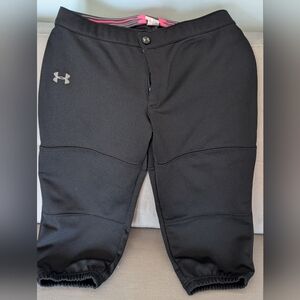 Girls Youth Large Under Armour Black Softball Pants